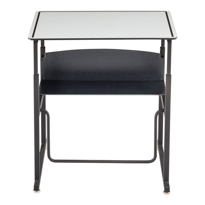 AlphaBetter® Adjustable-Height Stand-Up Desk, 28 x 20" Premium or Dry Erase Top and Swinging Footrest Bar | 1203