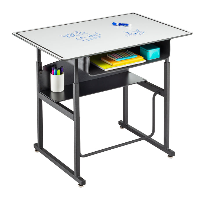 AlphaBetter® Adjustable-Height Stand-Up Desk, 36 x 24" with Book Box and Swinging Footrest Bar | 1209