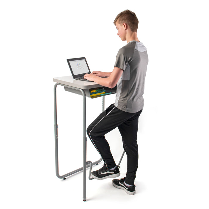 AlphaBetter® 2.0 Height – Adjustable Student Desk with Book Box and Pendulum Bar 29"-43” | 1224