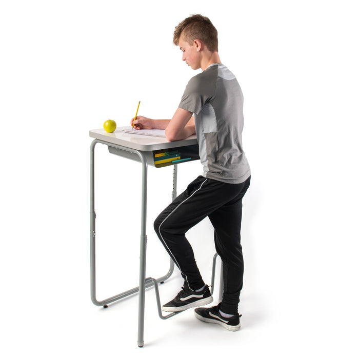 AlphaBetter® 2.0 Height – Adjustable Student Desk with Book Box and Pendulum Bar 29"-43” | 1224
