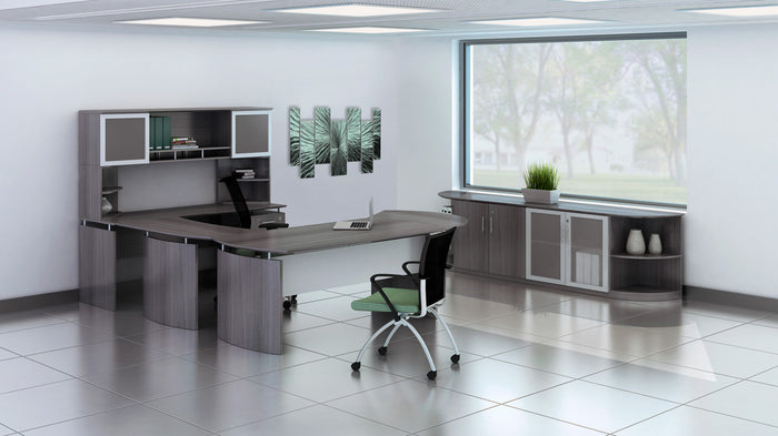 Medina™ Curved Desk Extension, Left | MNEXTL