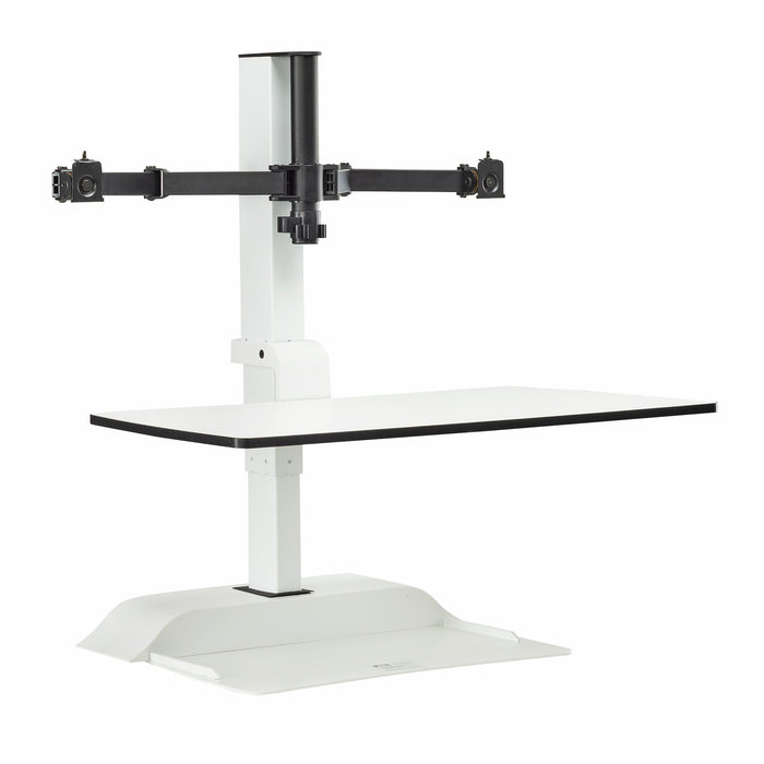 Soar™ by Safco Electric Desktop Sit/Stand – Dual Monitor Arm | 2193WH