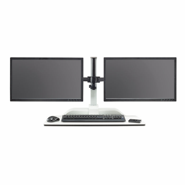 Soar™ by Safco Electric Desktop Sit/Stand – Dual Monitor Arm | 2193WH