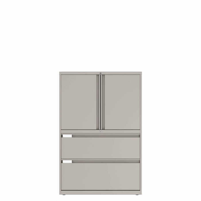 Prime™ 53.6"H Two File Multi-Storage Cabinet, 42"W x 18"D - One Adjustable Shelf | GUCC41H1842P