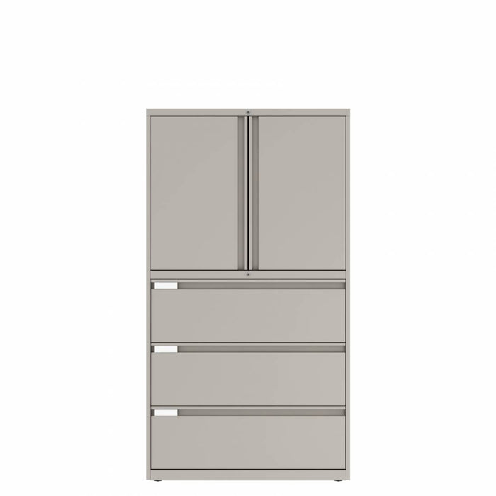 Prime™ 65.6"H Three File Multi-Storage Cabinet, 36"W x 18"D - One Adjustable Shelf | GUCC51C1836P