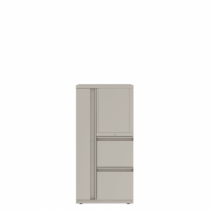 Prime™ 49.6"H Personal Storage Tower, Open Side Shelves, Wardrobe - Left, File/File - Right | GUSLS4G2424FOPL