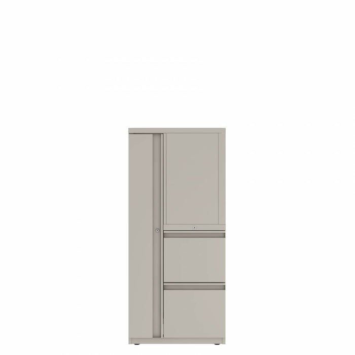Prime™ 53.6"H Personal Tower, Open Side Shelves, Wardrobe - Left, File/File - Right | GUSLS4H2424FOPL