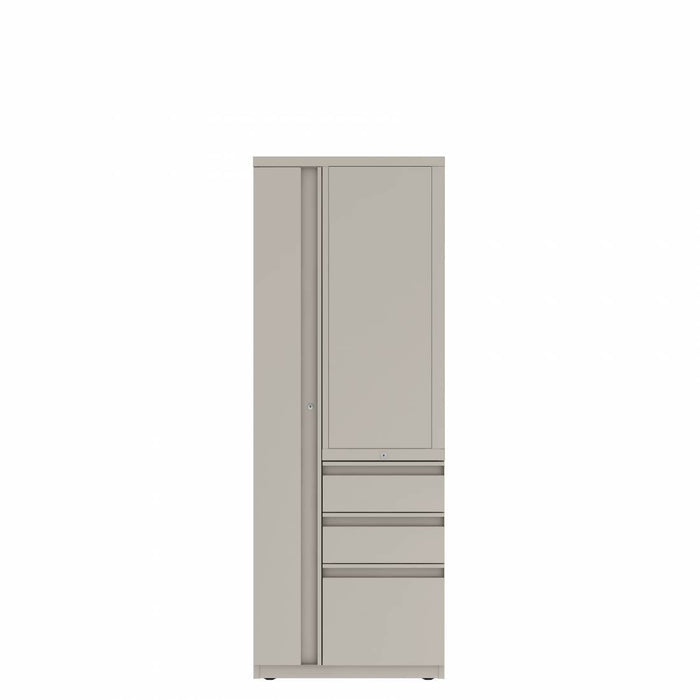 Prime™ 65.6"H Personal Storage Tower, Open Side Shelves, Wardrobe - Left, Box/Box/File - Right | GUSLS502424BOPL