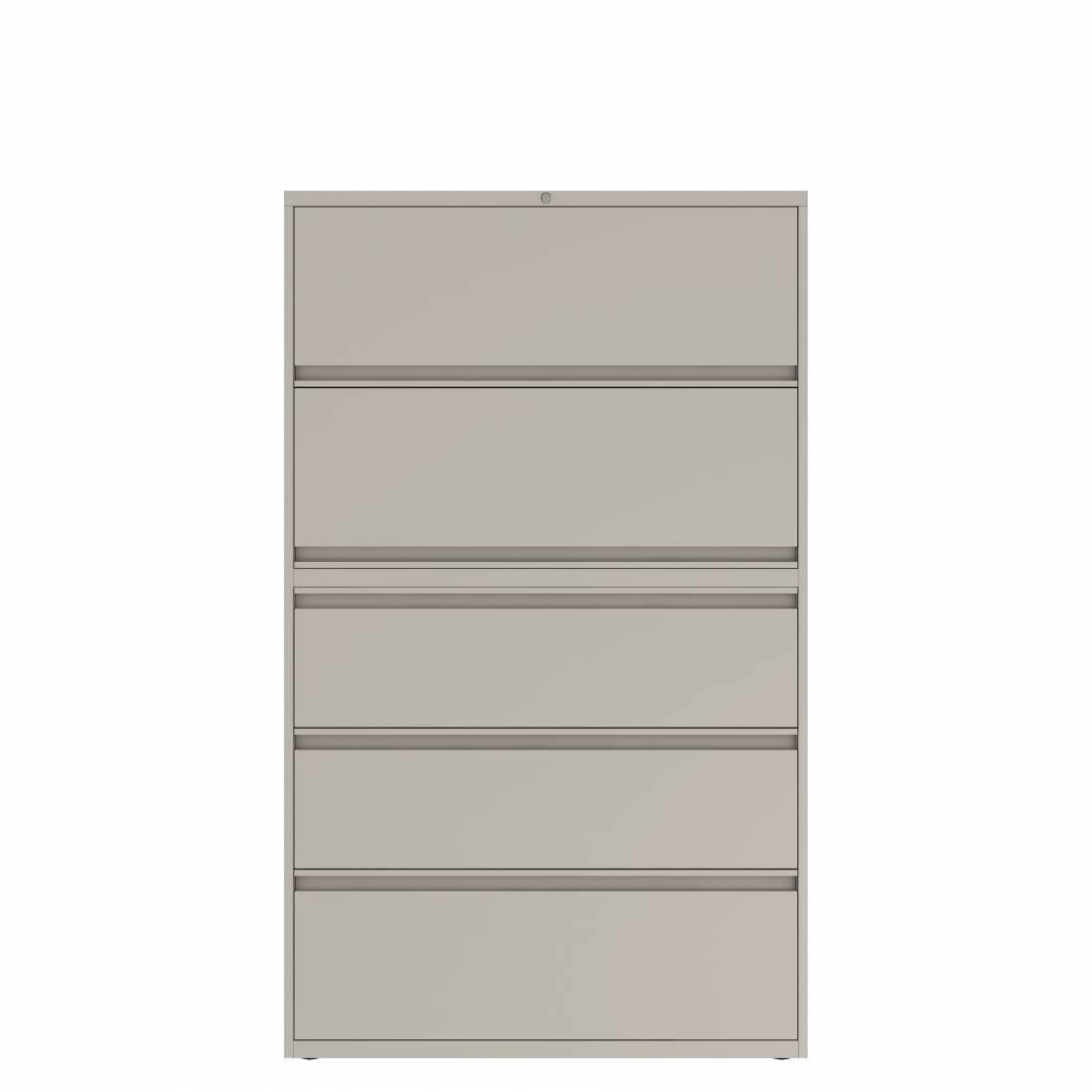 Prime™ 69.6"H Five Drawer Lateral File Cabinet, 42"W x 18"D - Two Receding, Three Fixed Front | GULF50G1842P