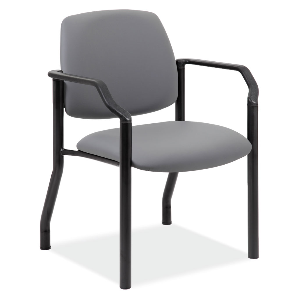 Big & Tall Guest Chair with Arms and Black Frame - 22"W | 59053FPA