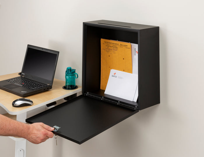 18x18" Wall-Mounted Interoffice Mailbox with Lock | 4259BL