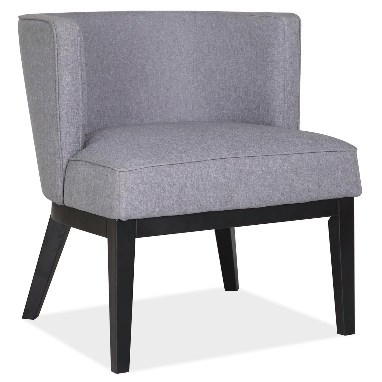 Bowery Collection Barrel Back Arm Chair with Black Wood Legs | 5209