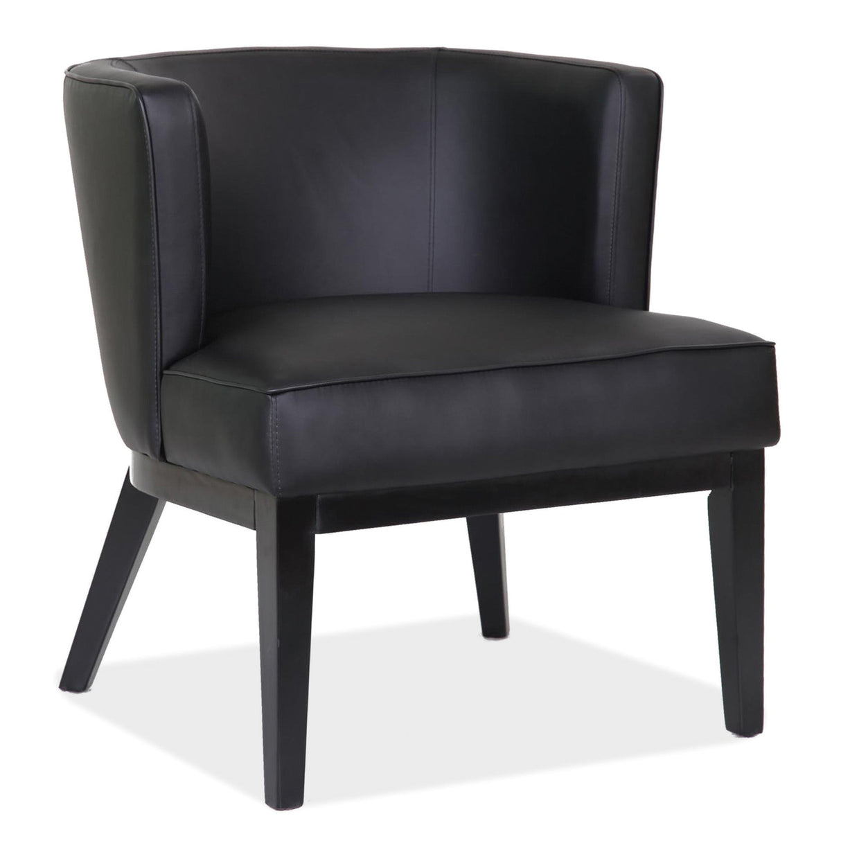 Bowery Collection Barrel Back Arm Chair with Black Wood Legs | 5209