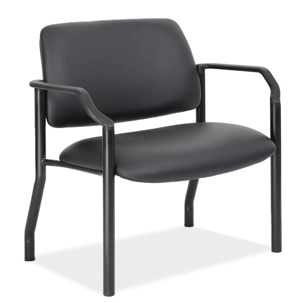 Big & Tall Guest Chair with Arms and Black Frame - 32"W | 59051FPABK
