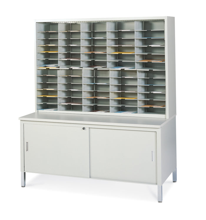 Mailflow Systems Sorter, Closed Back; 60 Sorting Pockets 15”D without Plexi Doors | SC6041G