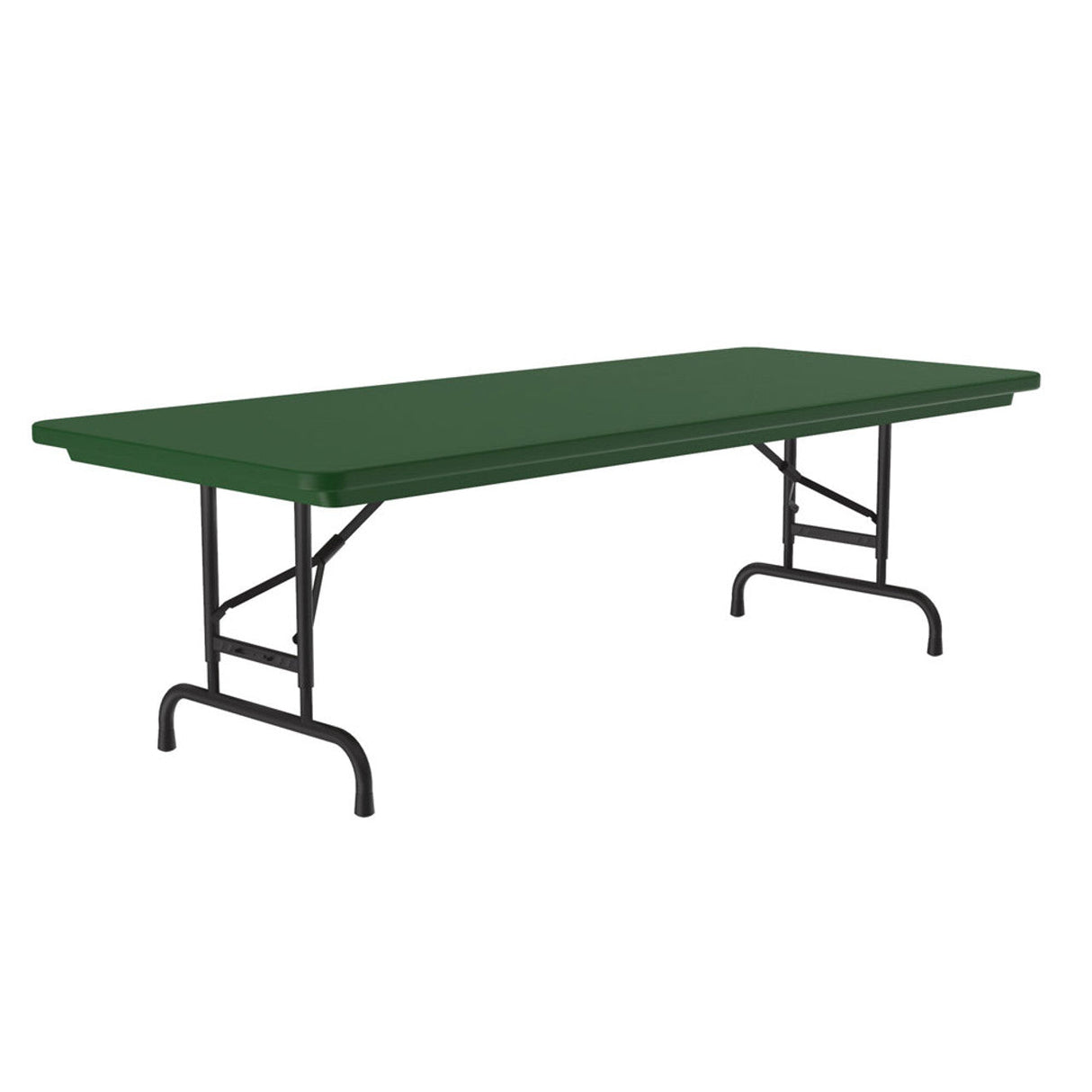 Colorful Blow Mold Adjustable Height Rectangular Folding Table - 60" x 30" | RA3060