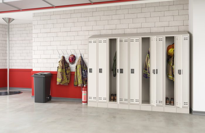 Triple Sloped Metal Locker Hood Addition 36"W x 18"D x 6"H | 5518