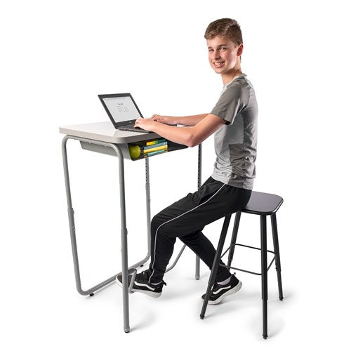 AlphaBetter® Adjustable-Height Student Stool with Thermoplastic Seat and Tip-Resistant Base | 1205