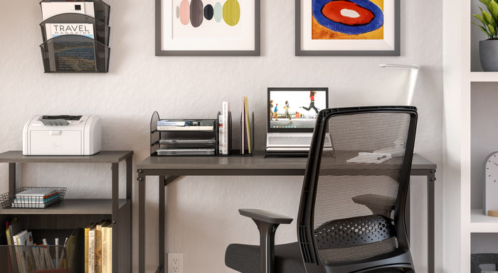 Onyx Desk Organizer, 3 Horizontal / 3 Upright, Mesh, Knock Down | 3213BLKD