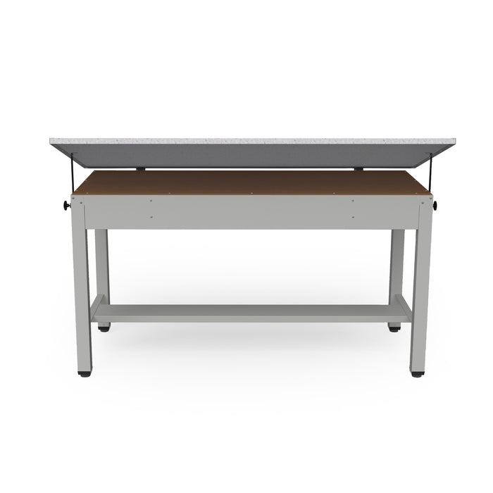 Ranger Steel 4-Post Table 72”W x 37.5”D with Tool Drawer and Shallow Drawer | 7737B