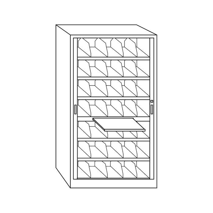 File Harbor, 7-Tier, Pull-Out Reference Shelf, 42" W x 83" H | 8342B3