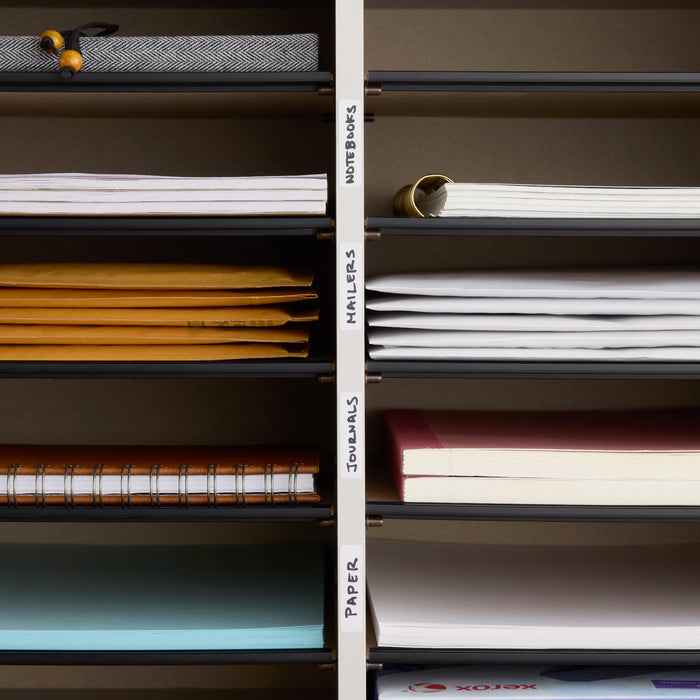 Wood Adjustable Literature Organizer, 32 Compartment w. Drawer | 9494