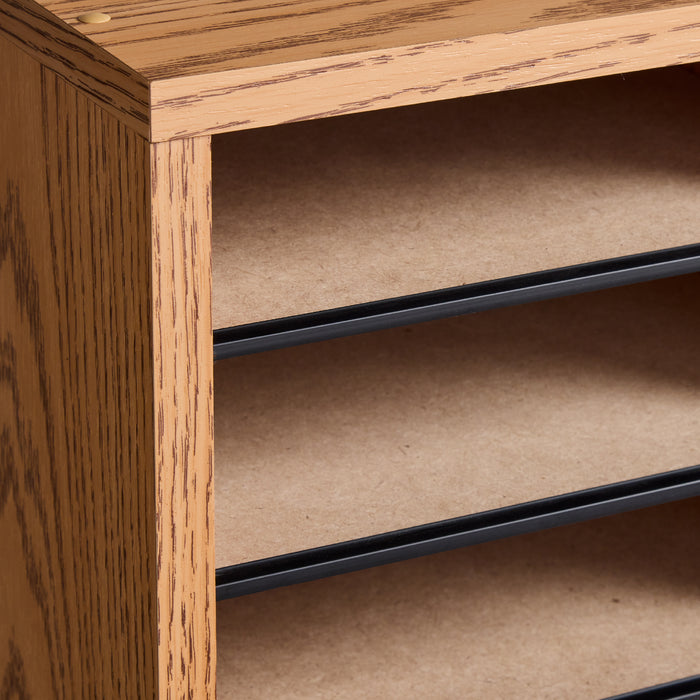 Wood Adjustable Literature Organizer, 32 Compartment w. Drawer | 9494