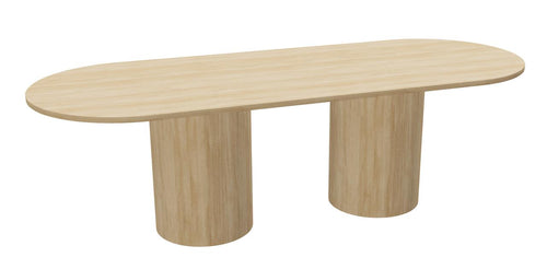 Anywhere 96"W x 36"D Racetrack Oval Conference Table with Drum Bases & One Piece Top | TRCDM9636