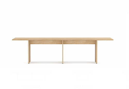 Anywhere 120"W x 48"D Rectangular Conference Table with Slab Base & Two Piece Top | TRTLS12048