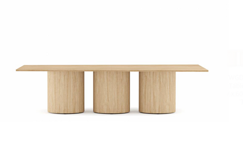 Anywhere 120"W x 60"D Wedge Conference Table with Drum Bases & Two Piece Top | TWGDM12048