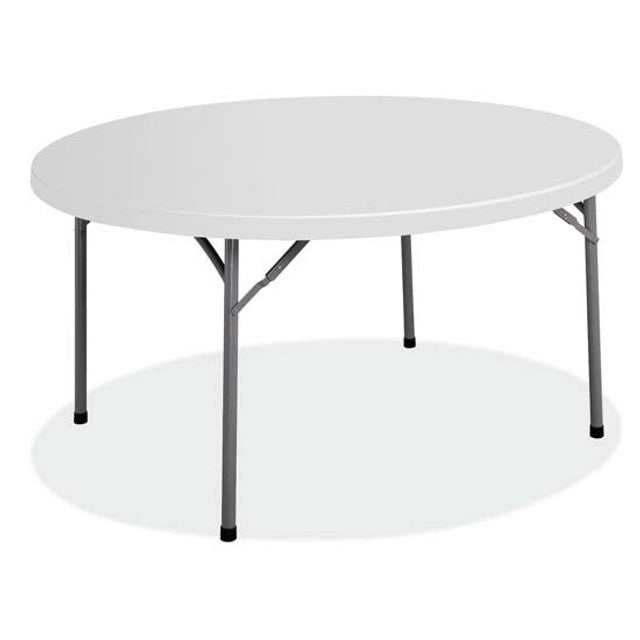 Blow Molded Plastic Round Folding Table - 60''Dia | FBM60RGR