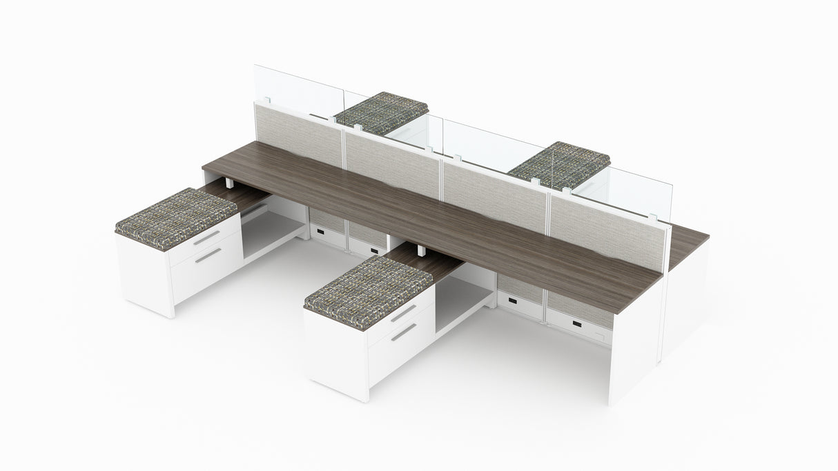 Compile 4 Person 42" H 5'x6' System Typical | CM502