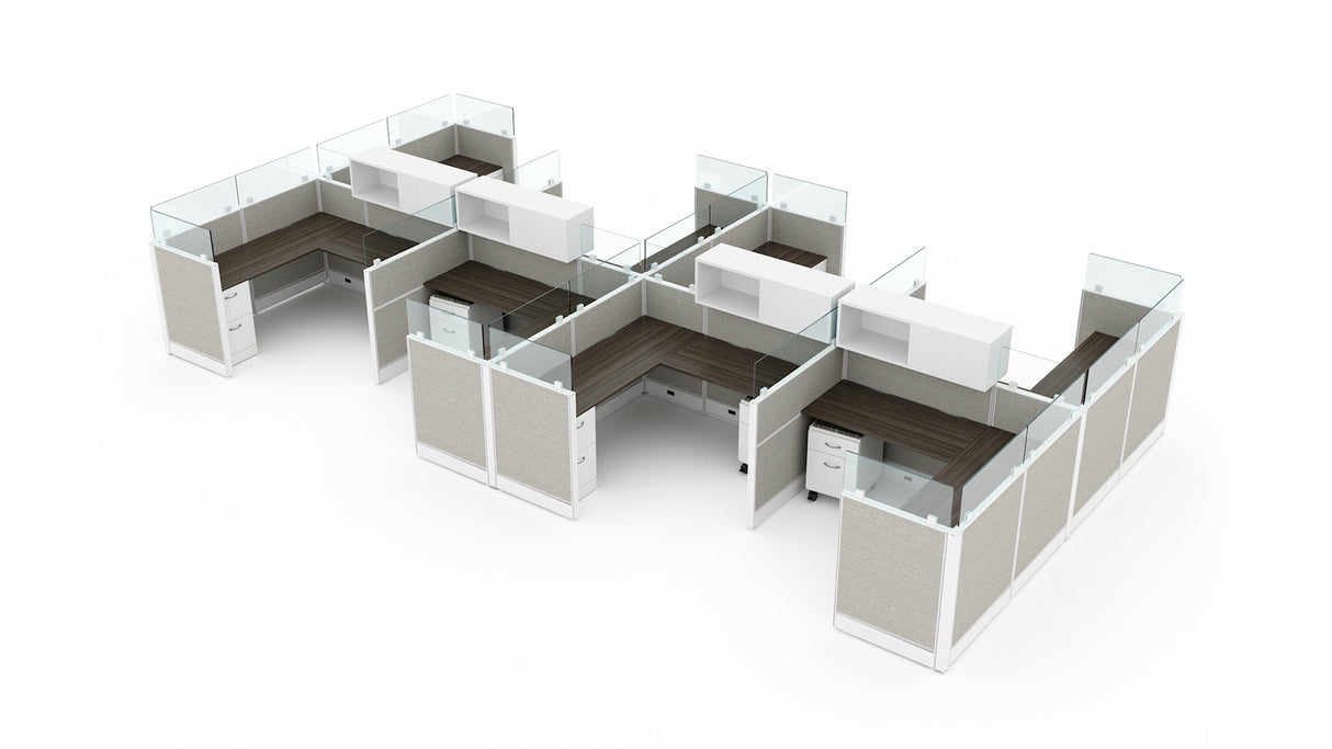 Compile 8 Person 42" H 6'x6' System Typical | CM505W