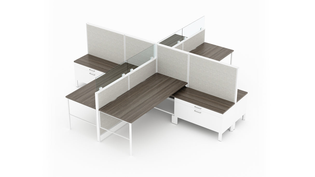 Compile 4 Person 48" H 6'x6' System Typical | CM507