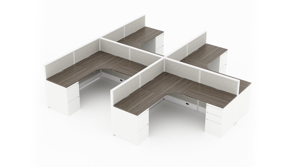 Compile 4 Person 42" H 6'x6' System Typical | CM508