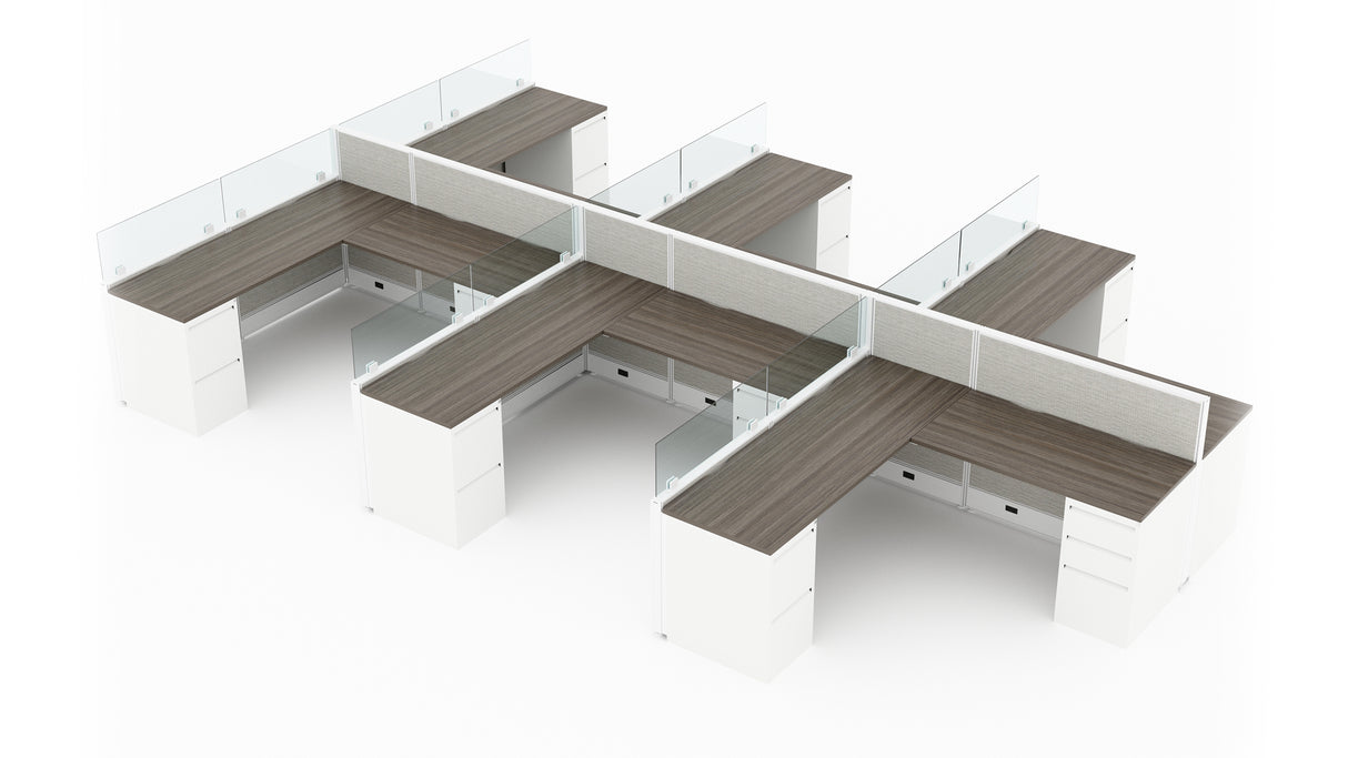 Compile 6 Person 42" H 6'x6' System Typical | CM509