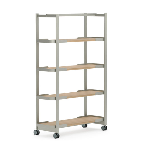 Collaborative Spaces™ 48"W Shelf Cart with 5 Open Storage Shelves | SCCS1848
