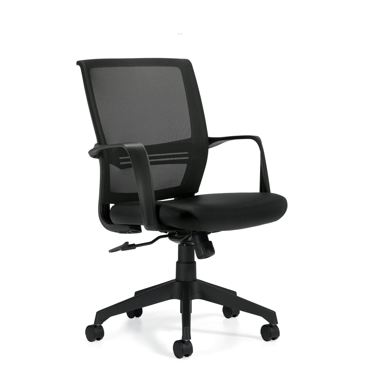 Low Back Mesh Back Tilter w/ Luxhide Seat | OTG13026B