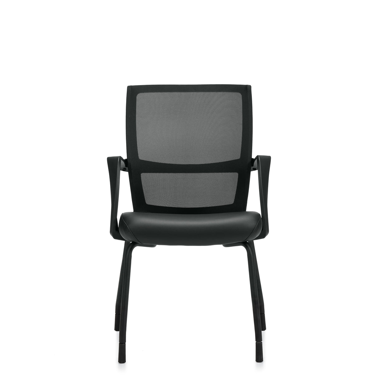 Low Back Mesh Armchair w/ Luxhide Seat | OTG13050B