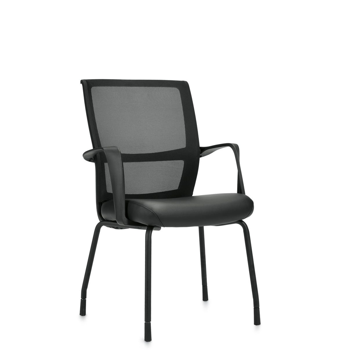 Low Back Mesh Armchair w/ Luxhide Seat | OTG13050B