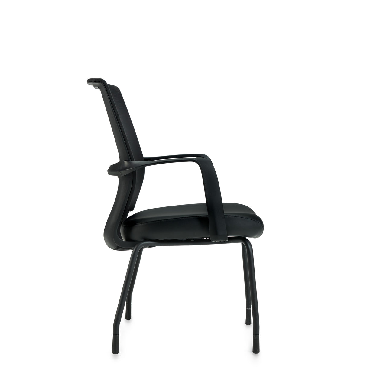 Low Back Mesh Armchair w/ Luxhide Seat | OTG13050B