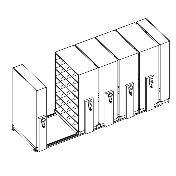 Mobile Lite Typical 15' x 5'; Letter End Tab Filing, 7-Tier, Locking System, 3,263 LFI | EML4874L