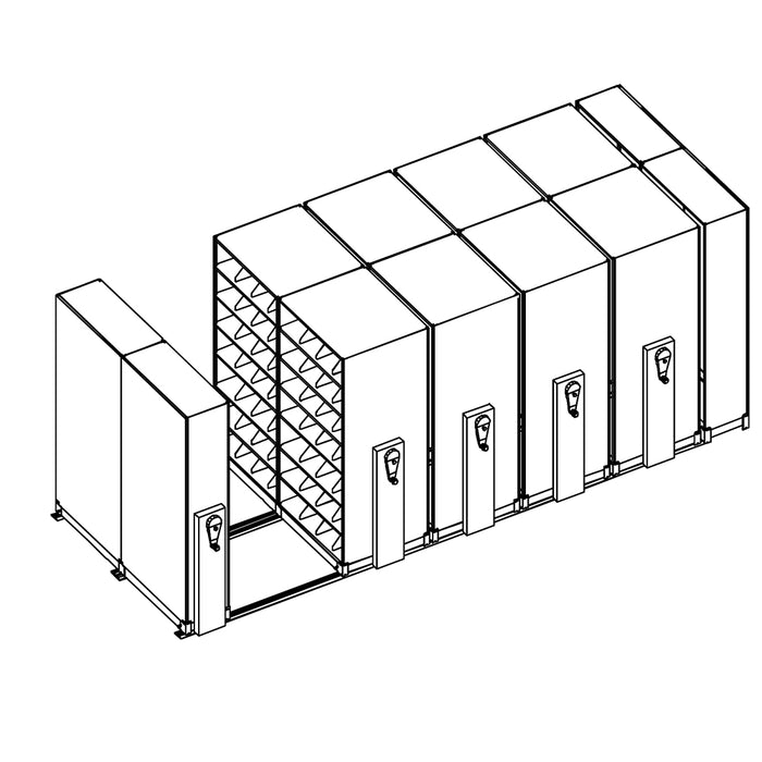 Mobile Lite Typical 17' x 7'; Legal End Tab Filing, 7-Tier, Locking System, 4,854 LFI | EML7274G