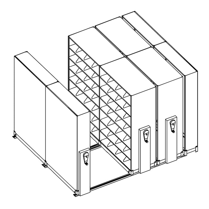 Mobile Lite Typical 10' x 9'; Letter End Tab Filing, 7-Tier, Locking System, 3,916 LFI | EML9672L