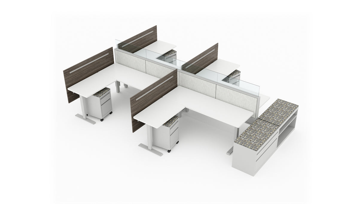 Evolve 4 Person 24" H 72" W Power Beam Typical | EPB511