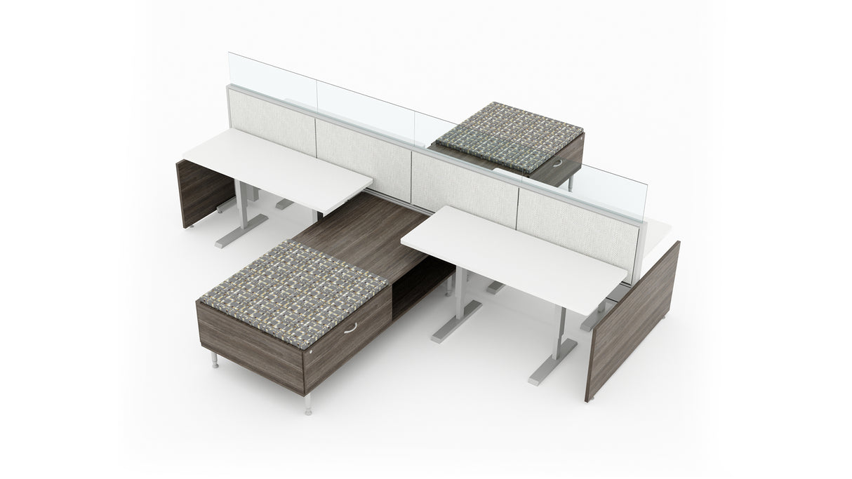 Evolve 4 Person 24" H 72" W Power Beam Typical | EPB513