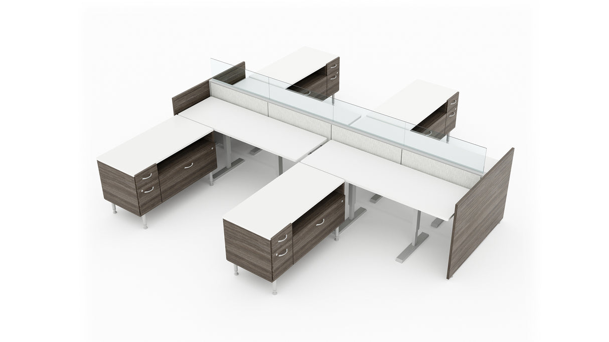 Evolve 4 Person 24" H 72" W Power Beam Typical | EPB515