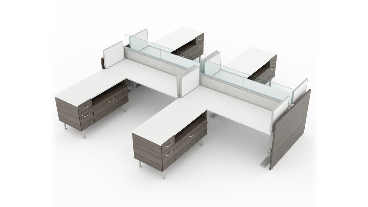 Evolve 4 Person 24" H 72" W Power Beam Typical | EPB515W