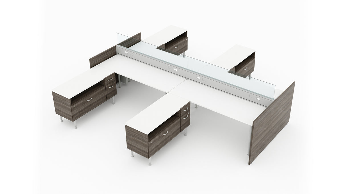 Evolve 4 Person 36" H 72" W Power Beam Typical | EPB527