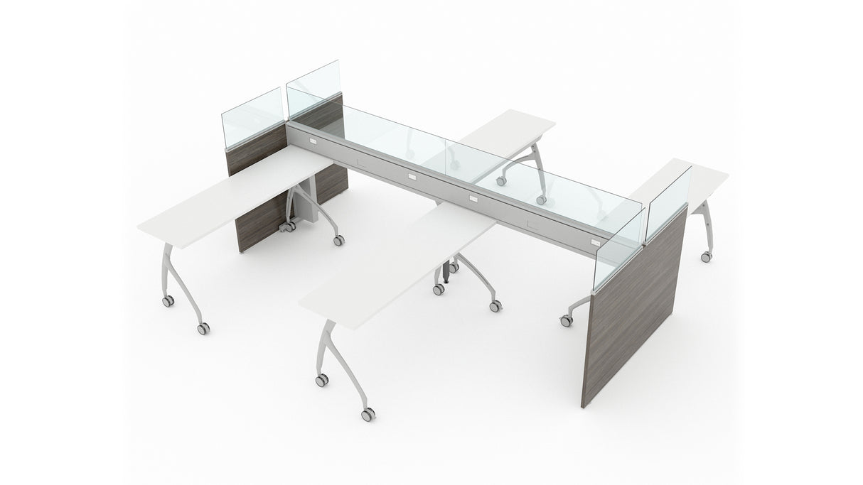 Evolve 4 Person 36" H 60" W Power Beam Typical | EPB528W